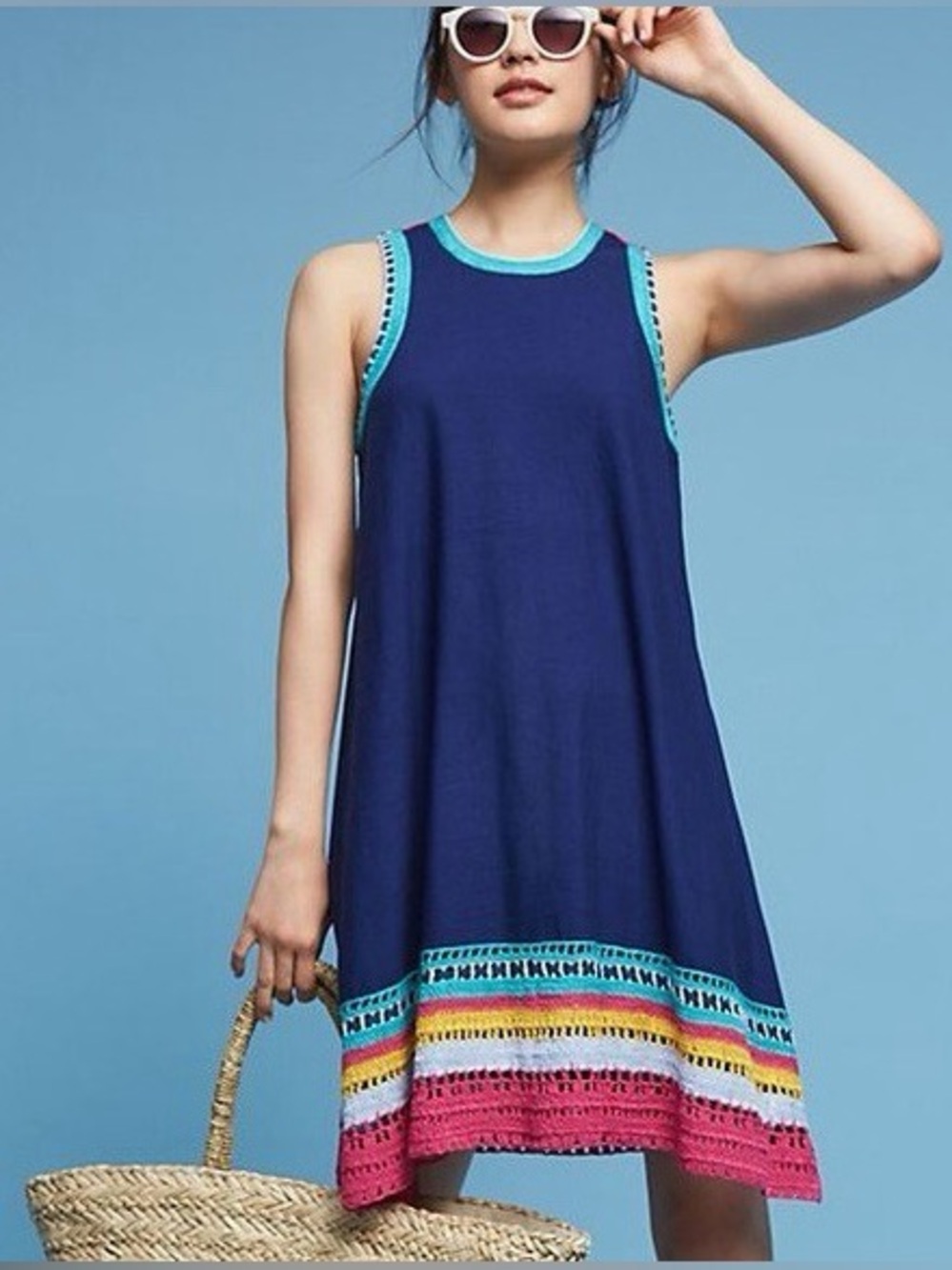 Anthropologie Akemi + Kin Crochet Trim Swing Dress/ Swim cover up (M)